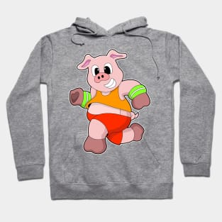 Pig at Running Hoodie